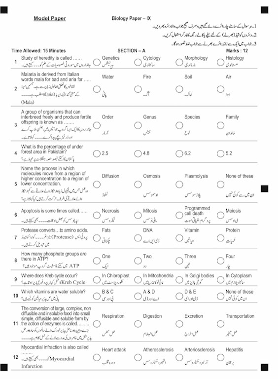 SSc Exam Papers